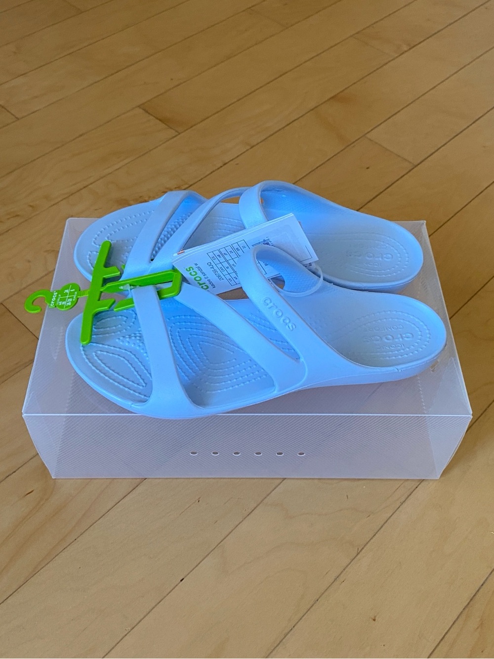 CROCS Kadee 2 Light Blue Multi-Strap Slide Sandals